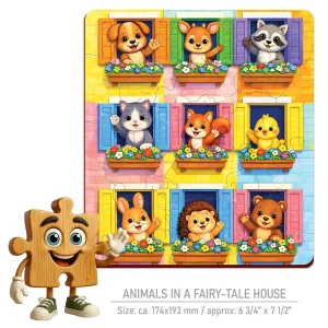 Wooden Puzzle 20 Animals in a Fairy-Tale House 1