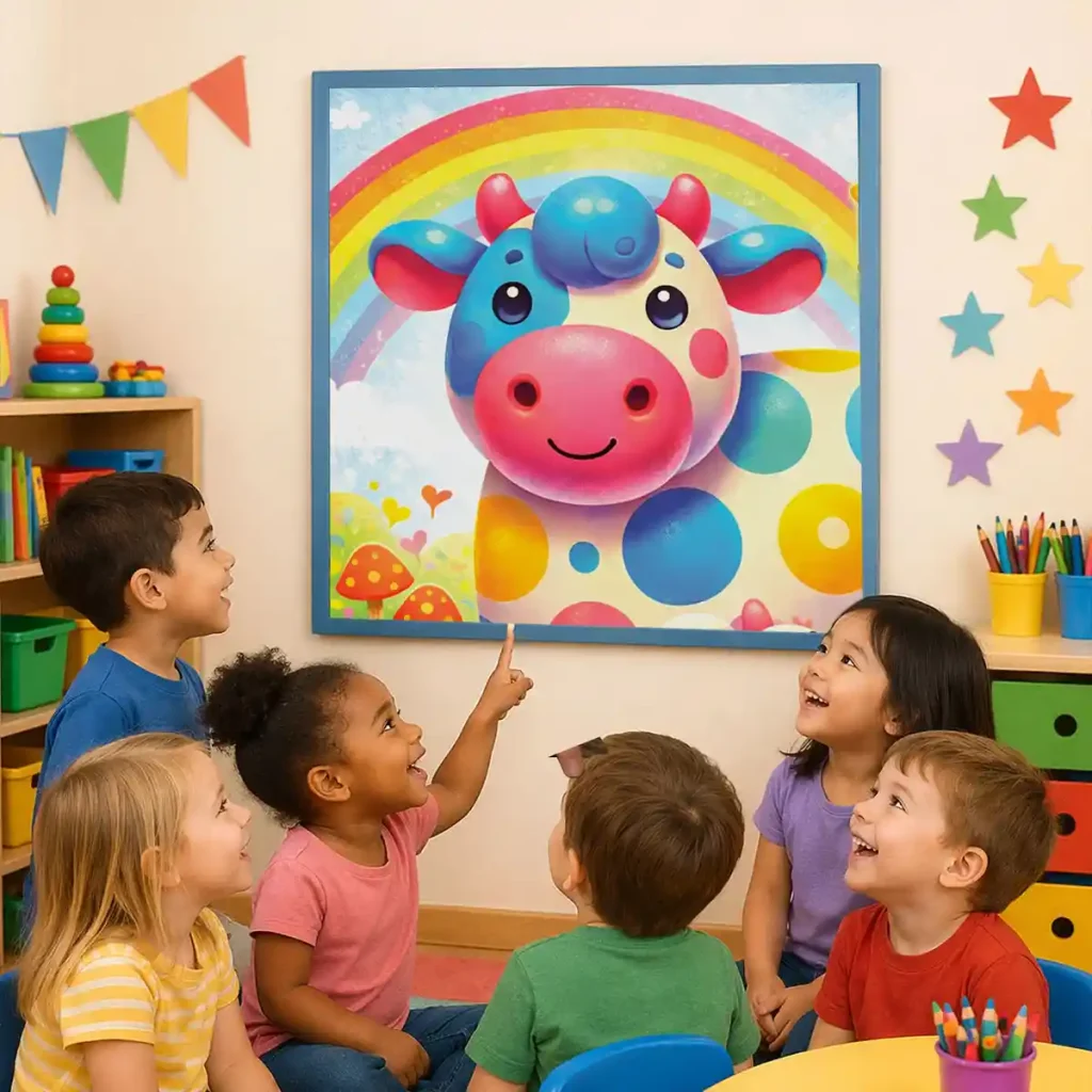 Wooden Puzzle 20 Rainbow Cow  3
