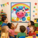 Wooden Puzzle 20 Rainbow Cow 3