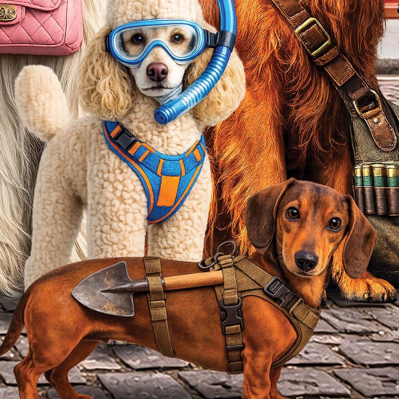 Wooden Puzzle 1000 Dogs About Town 1