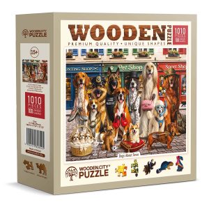 Wooden Puzzle 1000 Dogs About Town 9