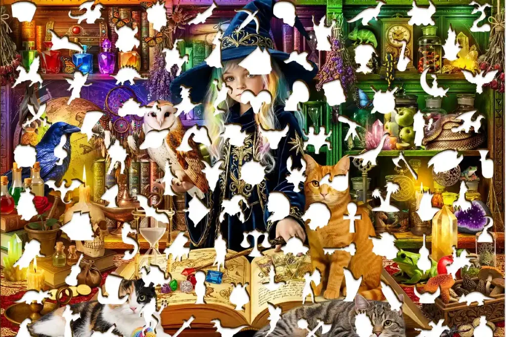 Wooden Puzzle 1000 Magical Library 1_2