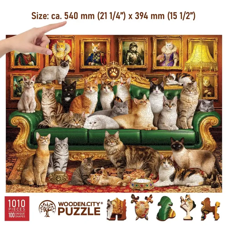 Wooden Puzzle 1000 Royal Cats 2