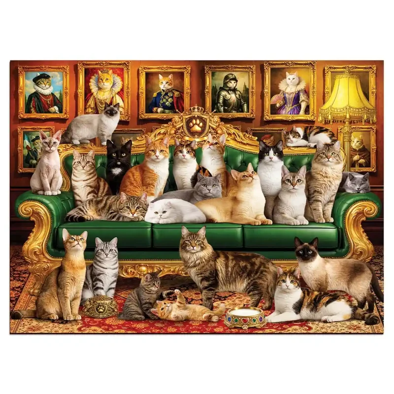 wooden-puzzle-1000-Royal-Cats-7 Wooden Puzzle 1000 Royal Cats 7