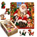 Santa-and-His-Little-Friends-4 Wooden Puzzle 20 Santa and His Little Friends 4