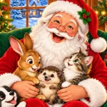 Santa-and-His-Little-Friends-6 Wooden Puzzle 20 Santa and His Little Friends 6