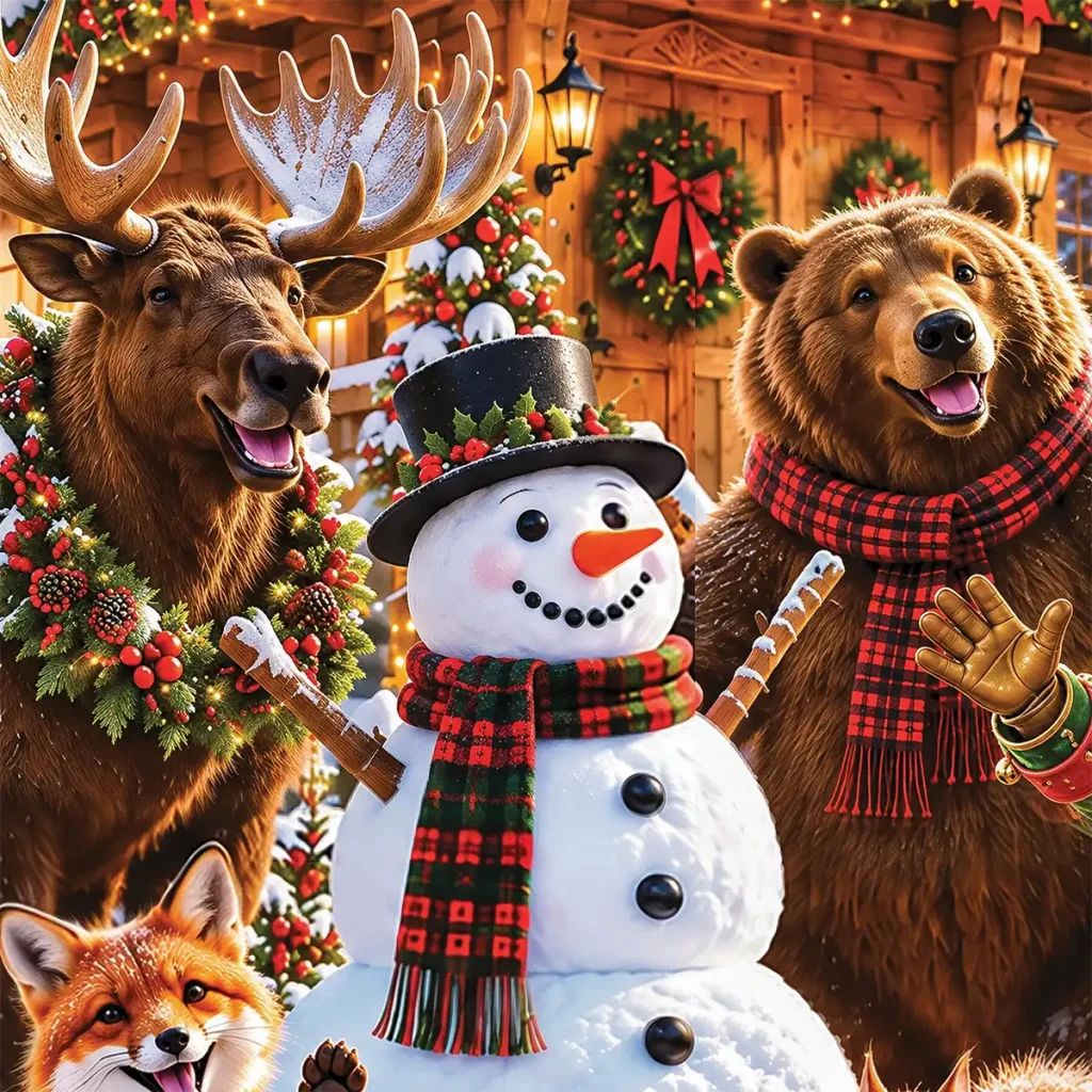 wooden puzzle 1000 Christmas in High Gear opis 4